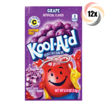 12x Packets Kool-Aid Grape Caffeine Free Soft Drink Mix | Fast Shipping! | - $9.77