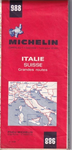 1970 Michelin Vintage ROAD map 988 ITALY SWITZERLAND ITALIA SUISSE ITALI... - $7.92