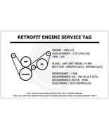 2002 LS1 5.7L Corvette Retrofit Engine Service Tag Belt Routing Diagram ... - £11.94 GBP