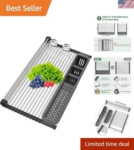 Rust-Resistant Expandable Kitchen Dish Rack - 2-in-1 Utensil Holder Incl... - $42.00