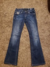 24B - Womens Miss Me  Signature Rise Boot Cut SZ 26 Denim Blue Jeans Fla... - $21.29