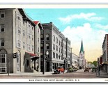 Main Street View From Depot Square Laconia New Hampshire NH WB Postcard H20 - $3.91