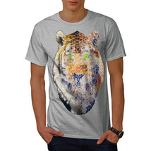 Wellcoda Geometry Tiger Animal Mens T-shirt, Animal Graphic Design Printed Tee - £14.87 GBP+