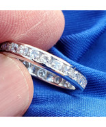 Earth mined Diamond Eternity Wedding Band Deco Style Anniversary Ring Si... - €3.280,81 EUR