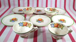 Darling 1940&#39;s Westchester by Canonsburg Pottery 10pc Porcelain Child&#39;s Tea Set - £30.06 GBP