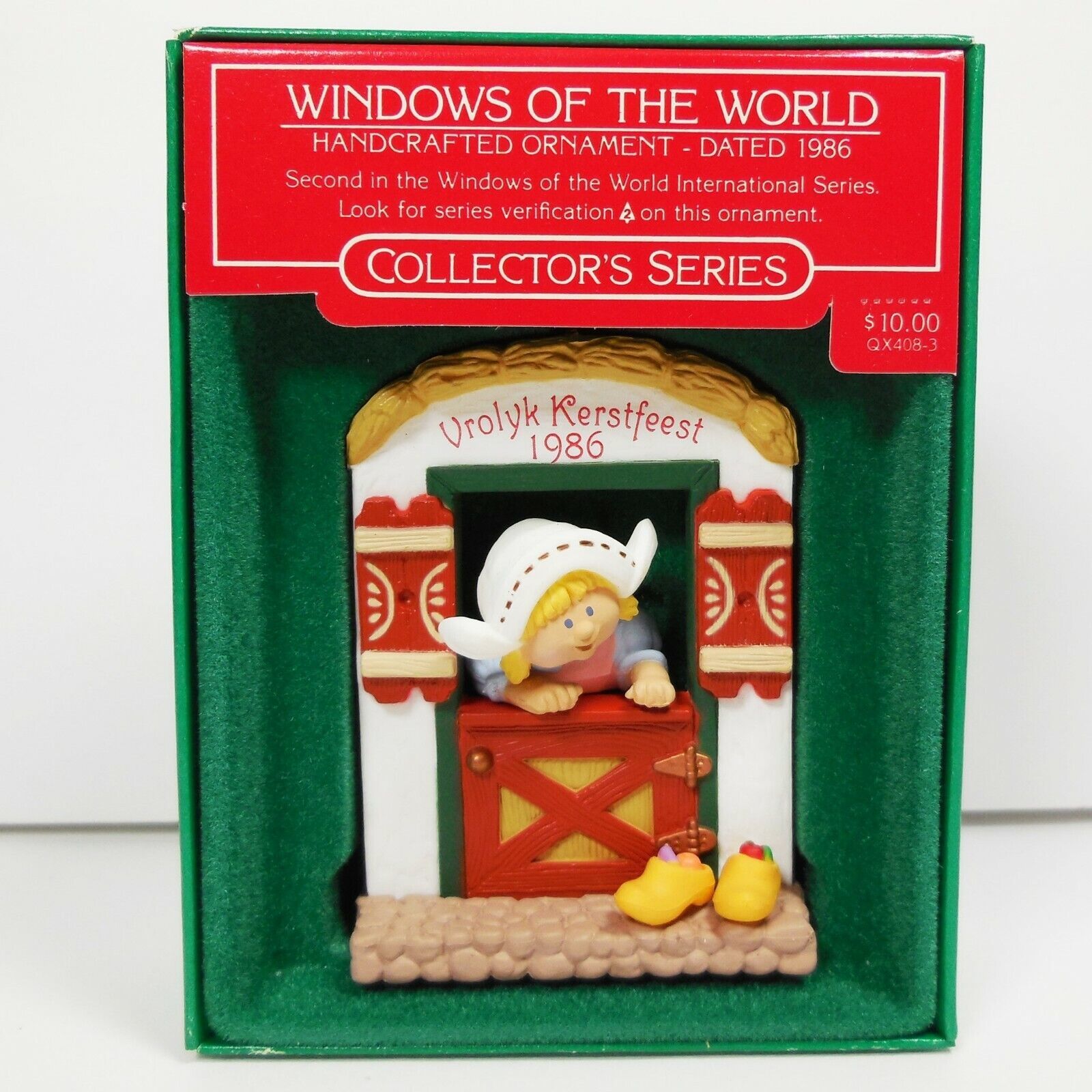 Hallmark Keepsake Christmas Ornament Windows Of The World Holland Dutch 1986  - $12.00