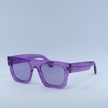 TOM FORD FT0711 81Y Transparent Violet/Violet 53-20-145 Sunglasses New Authentic - $175.86