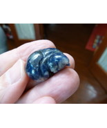 (y-cat-sl-503) Sleeping KITTY CAT BLUE sodalite gemstone carving little ... - £6.75 GBP