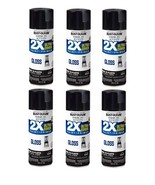Rust-Oleum 12oz Premium 2X Ultra-Cover Spray Paint | Gloss Black 6-Pack - $844.21 MXN