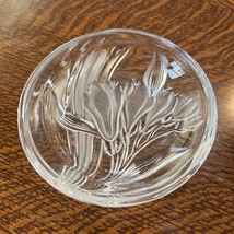 Mikasa Parisian Iris Round Candy Dish Clear Frosted Glass 5&quot;  WY200/507 - $9.46