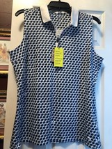 NWT PUMA Navy Blazer White Love Birdies Sleeveless Polo Golf Shirt L XL XXL image 2