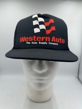 Vtg Western Auto Trucker Hat Black Snapback Mesh Cap Foam Auto Supply - $11.64