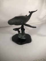 Humpback Whale &amp; Calf Bronze Sculpture Display - £224.92 GBP