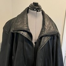 MASSIMO Black Genuine Soft Leather Jacket size 2XL check the pics for We... - $69.30