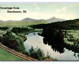 Generic Landscape Scenic Greetings Dorchester Illinois IL UNP DB Postcar... - $8.87