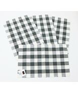 Madison Buffalo Check Gray &amp; White Place Mats Set 4 Aprox 13x18 inches - €10,97 EUR