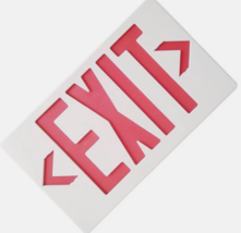 Exit Sign Single Face Red Letters Hard-Wire &amp; Battery Backup Simkar LED - $21.66