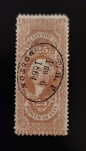 1862-71 25c U.S. Internal Revenue 1st Issue, Washington, R48c, Power of ... - $2.99