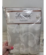 Damask  Scroll Tablecloth 70&quot; x 86&quot; Oblong sunweave cotton/poly fabric NEW - $33.51
