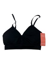 Yummie Bralette Bra Womens S/M Solid Black Seamless W Removable Pads Com... - $13.99