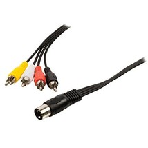Valueline 1m 5 Pin Din Male to 4x RCA Male Din Audio Adapter Cable - Black  - $10.00