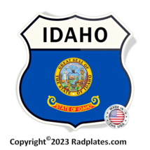 State Flag of Idaho Shield Shape Aluminum Road Highway Sign - Made in th... - $17.79