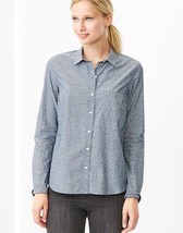 Gap Fitted boyfriend printed chambray shirt, size L, NWT - $35.00