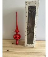 Vintage Mercury Glass Tree Topper 10.5 Red Original Box Made In Czechosl... - $41.01 CAD