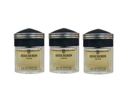 Boucheron Pour Homme Lot Of 3 X 5 Ml Eau De Toilette Miniatures Unboxed - £15.94 GBP