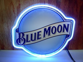 New Blue Moon Beer Lager Bar Neon Sign 17&quot;x14&quot;   - $132.99