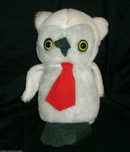 11&quot; Vintage Superior Toy &amp; Novelty White Gray Owl Stuffed Animal Plush Antique - £14.85 GBP