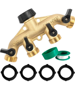 Hourleey Brass 4 Way Heavy Duty Garden Hose Splitter, Water Hose Splitte... - $467.72 MXN Hourleey Brass 4 Way Heavy Duty Garden Hose Splitter, Water Hose Splitte... - $467.72 MXN
