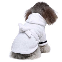 Soft Quick Drying Pet Bathrob Dog Pajama With Hood Cotton Hooded Bathrobe Super  - £20.35 GBP+