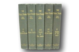 1906 First Edition 5 Volume Set THE BIBLE STORY Illustrated Jesus God Moses - £87.11 GBP