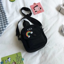Te small canvas messenger handbags new girl s rainbow shoulder bags trend ins mini coin thumb200