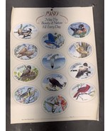 Vintage 1980 Avon May The Beauty Of Nature Bird Calendar Cut Out Promo C... - $18.94 CAD
