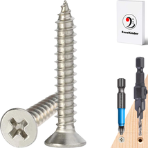 120PCS #6 x 1” Flat Head Wood Screws, 304 Stainless Steel with Countersi... - €9,25 EUR