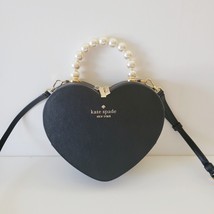 Kate Spade KF516 Other Love Shack Heart Crossbody Handbag Pearl Top Handle Black - £114.66 GBP