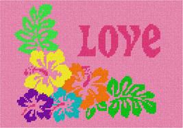 Pepita Needlepoint Canvas: Love Tropical, 10&quot; x 7&quot; - £39.96 GBP+