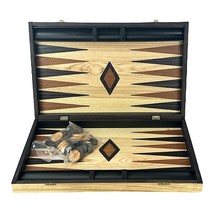 Olive Wood Handmade High Quality Genuine Greek Backgammon Set - £119.43 GBP