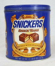VINTAGE 1984 Snickers Snack Bars Empty Collectible Tin - £19.45 GBP