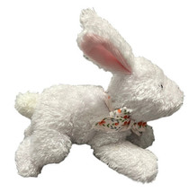 Vintage Gund Bunnsy 36002 Easter White Bunny Rabbit 5” Plush Flower Ribbon - £10.85 GBP
