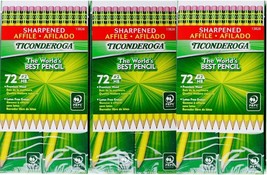 Ticonderoga 2 Hb Premium Wood Latex-Free Eraser Sharpened, 216 Total Pen... - $61.95