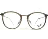 Ray-Ban Brille Rahmen RB7140 8125 Klar Grau Silber Rund Full Rim 51-20-150 - $1,875.84 MXN
