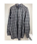 Pendleton Shirt Mens Virgin Wool Black White Plaid Long Sleeve Size Medi... - $40.58 CAD