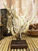 Ebros Rustic Buck Deer Antler Jewelry Accessories Holder Hook Stand 10.25&quot;H - £26.54 GBP