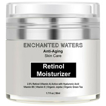 Retinol Moisturizer Night Cream in Hyaluronic Acid- Face Neck Eye Organic Lotion - £9.84 GBP