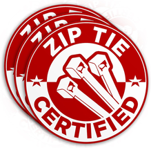 Zip Tie Certified Sticker Funny Technician Mechanic Electrician Construc... - £8.52 GBP