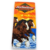 Vintage Budweiser Clydesdale running on beach towel Original 1992 Anheuser Bush - £18.46 GBP