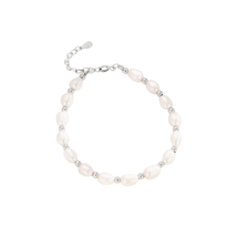 925 Silver Trendolla Silver Ball Freshwater Pearl Bracelet - £32.82 GBP